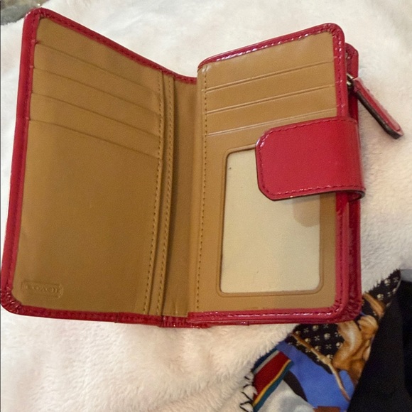 Coach Glossy Cherry Red Wallet - Picture 3 of 9